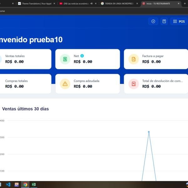 SISTEMA PARA RESTAURANTE Y NEGOCIOS DE ALIMENTOS